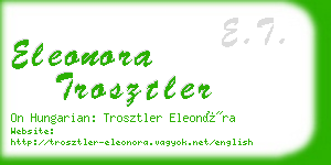 eleonora trosztler business card